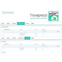 Modulo export comparatore di prezzo Trovaprezzi prestashop 1.6