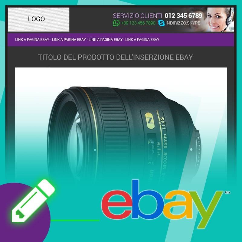 Template inserzione eBay Flat Pink Template inserzione eBay Flat Pink